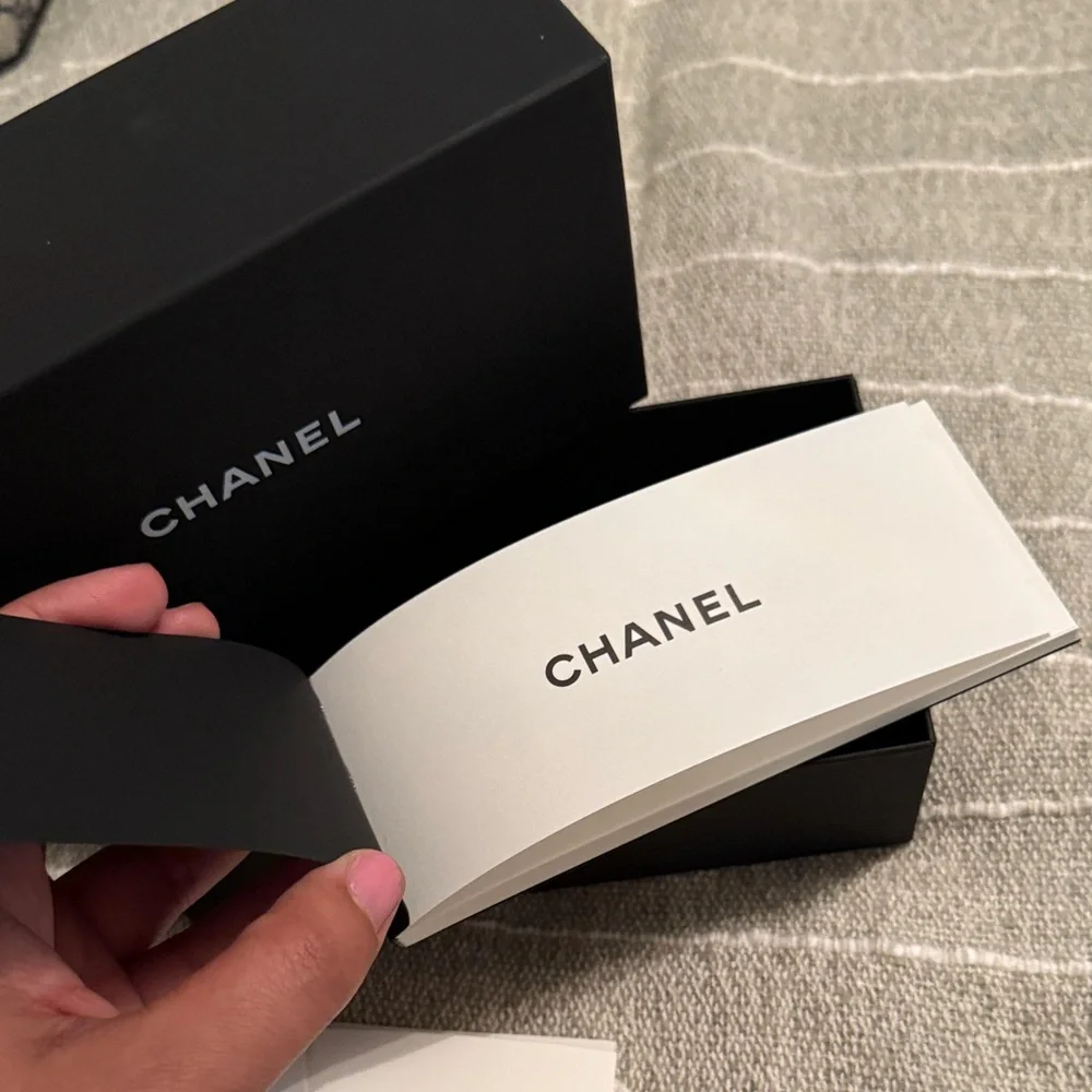 CHANEL Sunglasses  Black Gift Box with instructions and white envelope